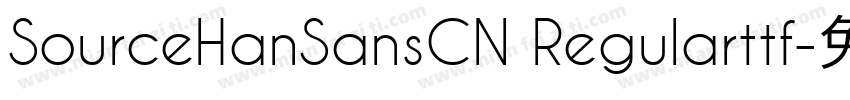 SourceHanSansCN Regularttf字体转换